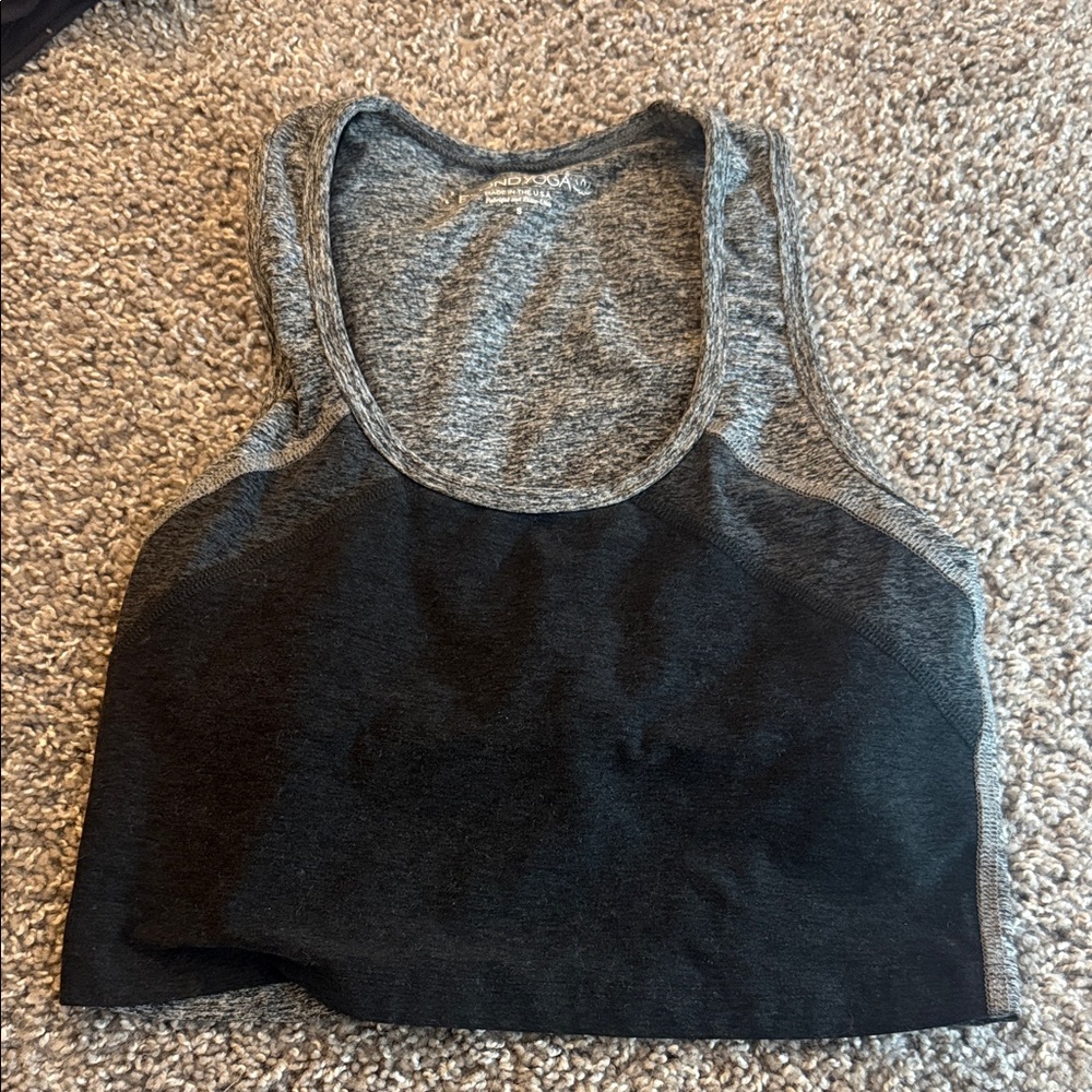Beyond Yoga Black and Gray Crop Top